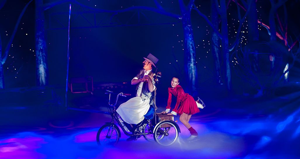 A show that goes beyond the traditional, transforming a classic circus ring into an incredible ice rink